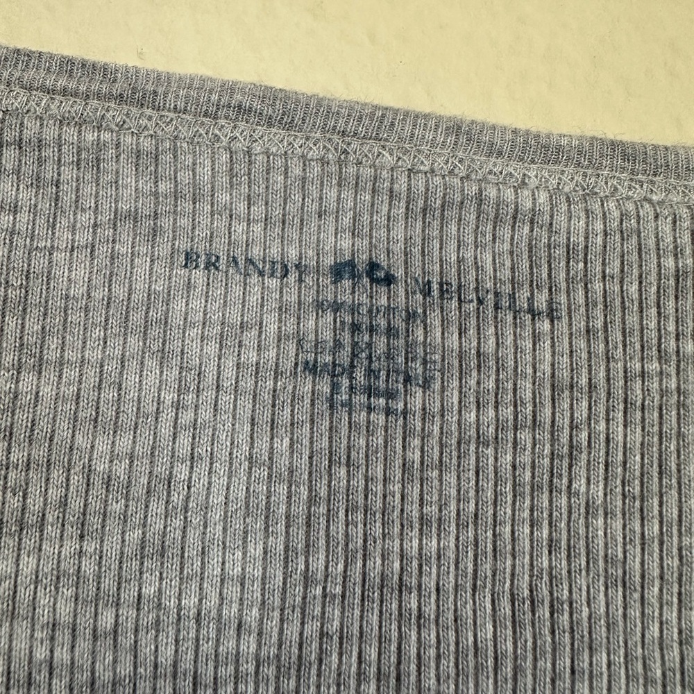 Brandy Melville Ribbed Button Down Top - image 4